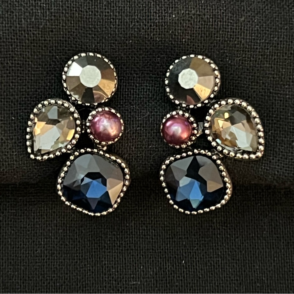 Faux Gem Clip-on Earrings